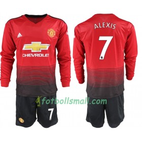Manchester United Fotbollströjor ALEXIS 7 Barn Hemma tröja 2018/19 Långärmad